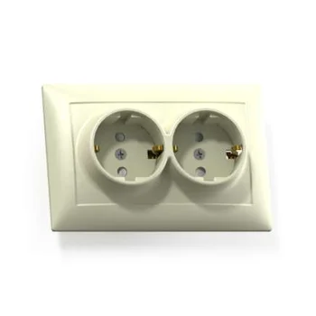 Розетка 2-м СП Селена РС16-372 16А IP20 с заземл. сл. кость Кунцево 8148